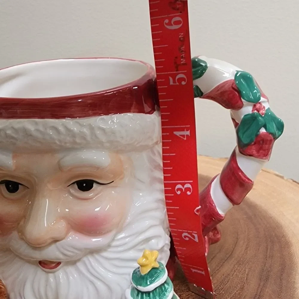 Santa Mug Vintage 90’s Tis The Season Christmas Santa Cup Hot Cocoa Mug